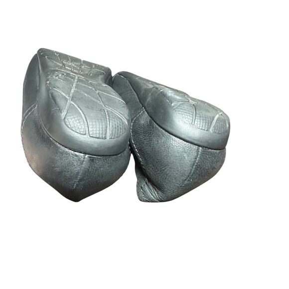 Abeo Leather Ballet Flats Black Size 8M  Bow Accent Tabatha - Picture 9 of 10